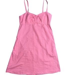 Patagonia Women's Summertime Strappy Dress Size 8 Pink Organic Cotton Hemp